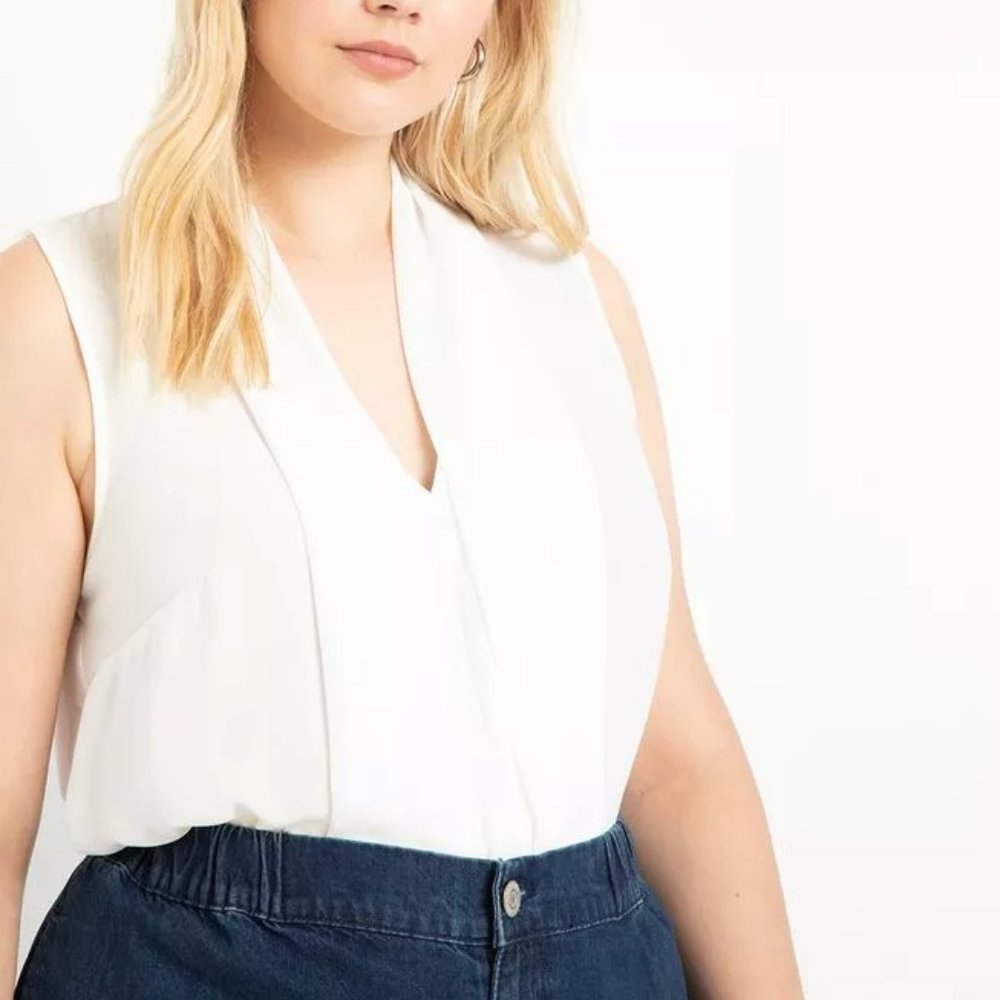 ELOQUII - The Ultimate Layering Tank White Size 20